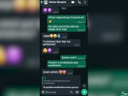 Chat de WhatsApp con mi mucama termina en sexo anal con CREAMPIE 9/16