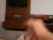 Stepbro cuming on my bed 12/16