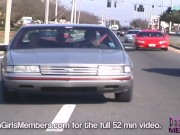 Two Bff's Ride Around Town Flashing From My Back Seat 8/16