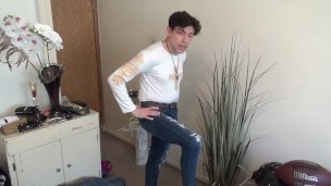 Pornstar Maolo plays a HOT Officer Getting a Physical!