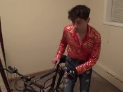 XXX Jock Maolo the Pornstar Rides A Bike Naked!