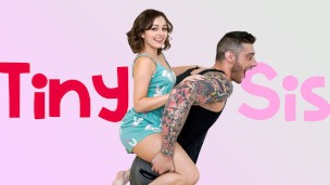 Busty Petite Step Sis Leana Lovings Enjoys Bouncing Her Juicy Pussy And Booty On Step Bro - TinySis