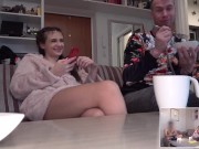 slut wife fucks right in front of her husband and the husband can't say anything and eats soup 6/16