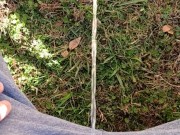 Backyard Pissing Sitting Down 10/16