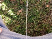 Backyard Pissing Sitting Down 12/16