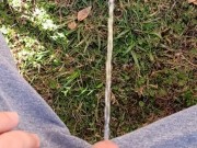 Backyard Pissing Sitting Down 2/16