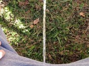 Backyard Pissing Sitting Down 8/16