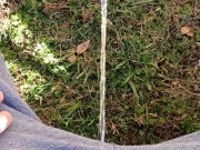 Backyard Pissing Sitting Down 9/16