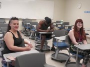 Trailer Flourish University threesome course featuring Hannah grace, brick Cummings and queen rose freya in a new installment 1/16