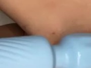 Making my tight 19 year old pussy wet using my vibrator 3/16