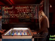 Femdom babes pegging guy with bottle 7/16