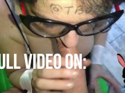Step mom Blowjob with custom writing on forehead 3/16