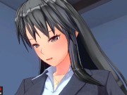 無修正エロアニメ　耳舐めボイスASMR　きれいな先輩が手こき、フェラ、騎乗位　イヤホン推奨 1/16