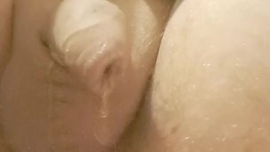 Hairy brit fucks toy