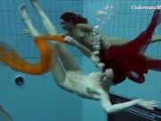 Mega hot and wet lesbos swimming and stripping 2/16
