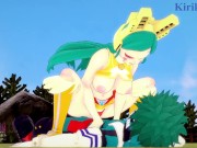 Tomoko Shiretoko (Ragdoll) and Izuku Midoriya have intense sex outdoors. - My Hero Academia Hentai 9/16