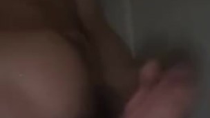 Hairy Bearded Guy let’s you watch him stroke it up in the shower