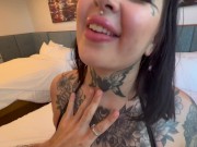 Thick Goth Slut Angel Summer Worships My Body and Drains My Cum 13/16
