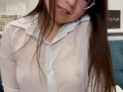 YimingCuriosity 依鸣 - Chinese Secretary Dirty Talk JOI / Asian camgirl masturbate for you 1/16