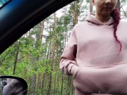 Teen girl stuck in car window and was fucked many orgasm