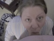 Princess looks daddy in the eye while giving him a blowjob and swallows 6/16