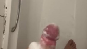 TEEN STROKES BBC IN THE SHOWER