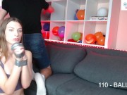Teen Babe getting tied up , ducktaped , gagballed and choked - Good Dick sucking slave 4/16