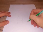 Drawing a beutiful female ass 3/16
