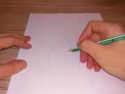 Drawing a beutiful female ass 4/16