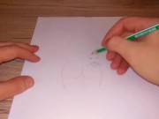 Drawing a beutiful female ass 8/16