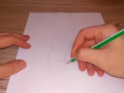 Drawing a beutiful female ass 9/16