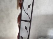 Monika Fox In White Posing In Front Of A Mirror Before Shooting 7/16