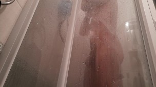 man shower masturbation