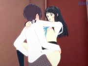 Komichi Akebi and I have intense sex in the restroom. - Akebi's Sailor Uniform Hentai 10/16