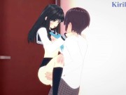Komichi Akebi and I have intense sex in the restroom. - Akebi's Sailor Uniform Hentai 11/16