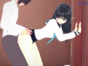 Komichi Akebi and I have intense sex in the restroom. - Akebi's Sailor Uniform Hentai 2/16