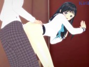 Komichi Akebi and I have intense sex in the restroom. - Akebi's Sailor Uniform Hentai 3/16