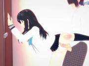 Komichi Akebi and I have intense sex in the restroom. - Akebi's Sailor Uniform Hentai 4/16