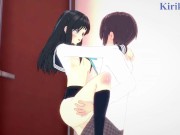 Komichi Akebi and I have intense sex in the restroom. - Akebi's Sailor Uniform Hentai 9/16