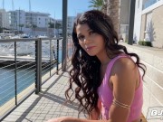 BJRAW Petite Texas cutie Harley Haze gags on a big dick 3/16