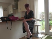 Busty Redhead GILF Edges Her Shaved Pussy With Some New Toys