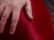 MILF StepMother seduce you in spandex, showing hairy pussy. Dirty talk teasing by curvy hot