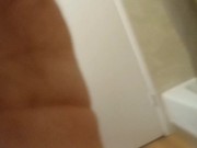 Slapping my cock on hot milfs big ass, then fucks her doggystyle playing around bathroom fun 10/16