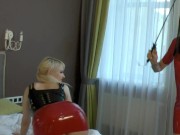 Two sexy beauties in latex. Do you want to join their games? 12/16