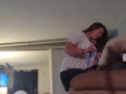 Walked in and caught girl popping balloons with cigarettes filming herself 7/16