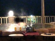 ゴージャスな貸切露天風呂でイチャイチャした後は椅子の上で騎乗位セックス、出した後は甘苦いごっくん 7/16