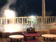 ゴージャスな貸切露天風呂でイチャイチャした後は椅子の上で騎乗位セックス、出した後は甘苦いごっくん 8/16