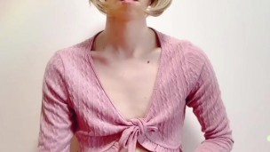 象さん下着で女装オナニー！精子も美味しく飲みました