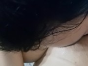 Stepsister receives an orgasm from her Stepbrother and then gets her pussy creampied and licked clea 16/16