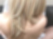 金髪ビッチギャルがピンクのエロいTバック履いたまま桃尻を揺らしハメ撮り - Screenshot 14 of 16 - Hentai